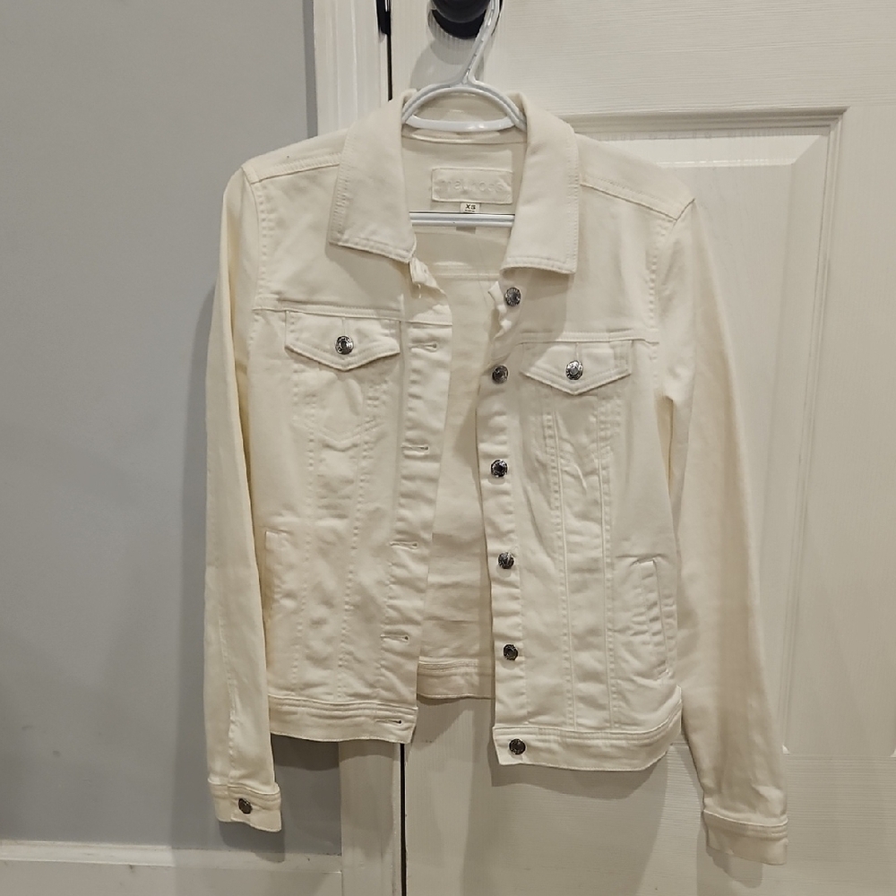 Maurices Cream Denim Jean Jacket - Button-Front